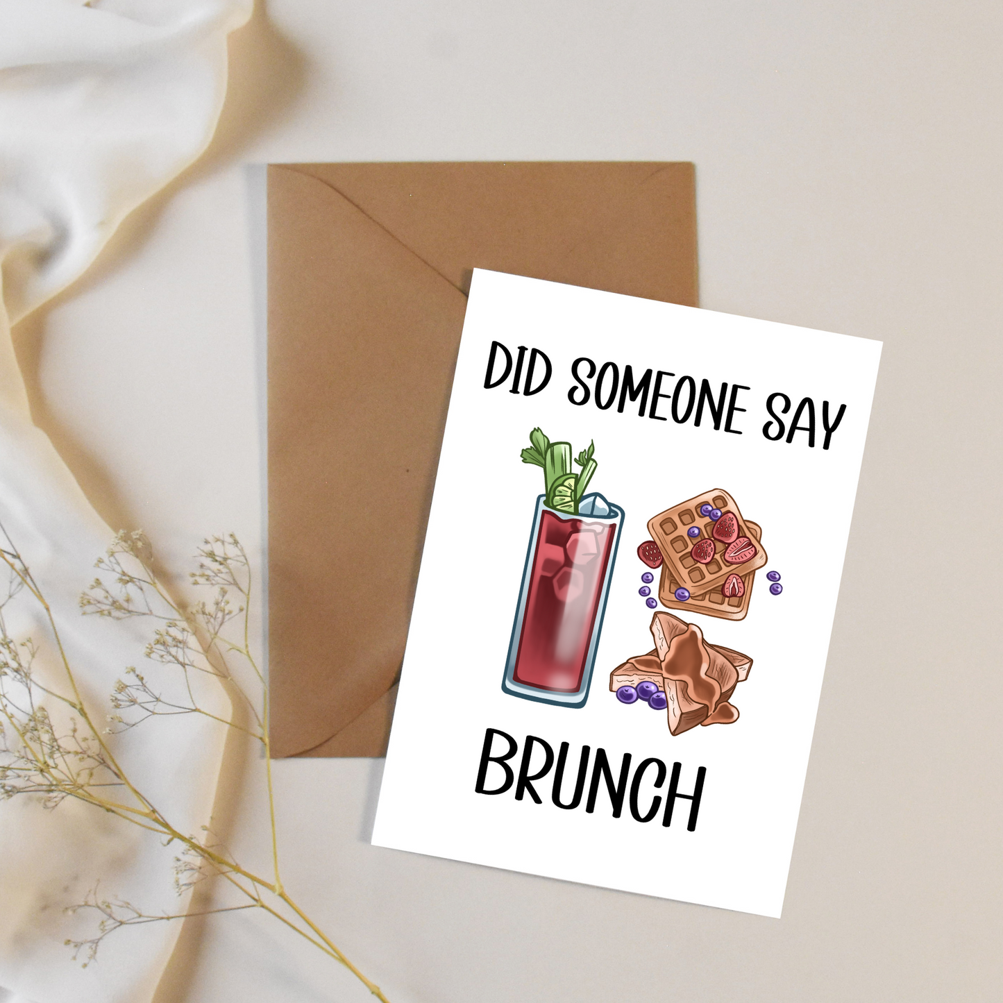 Brunch Card Mockup