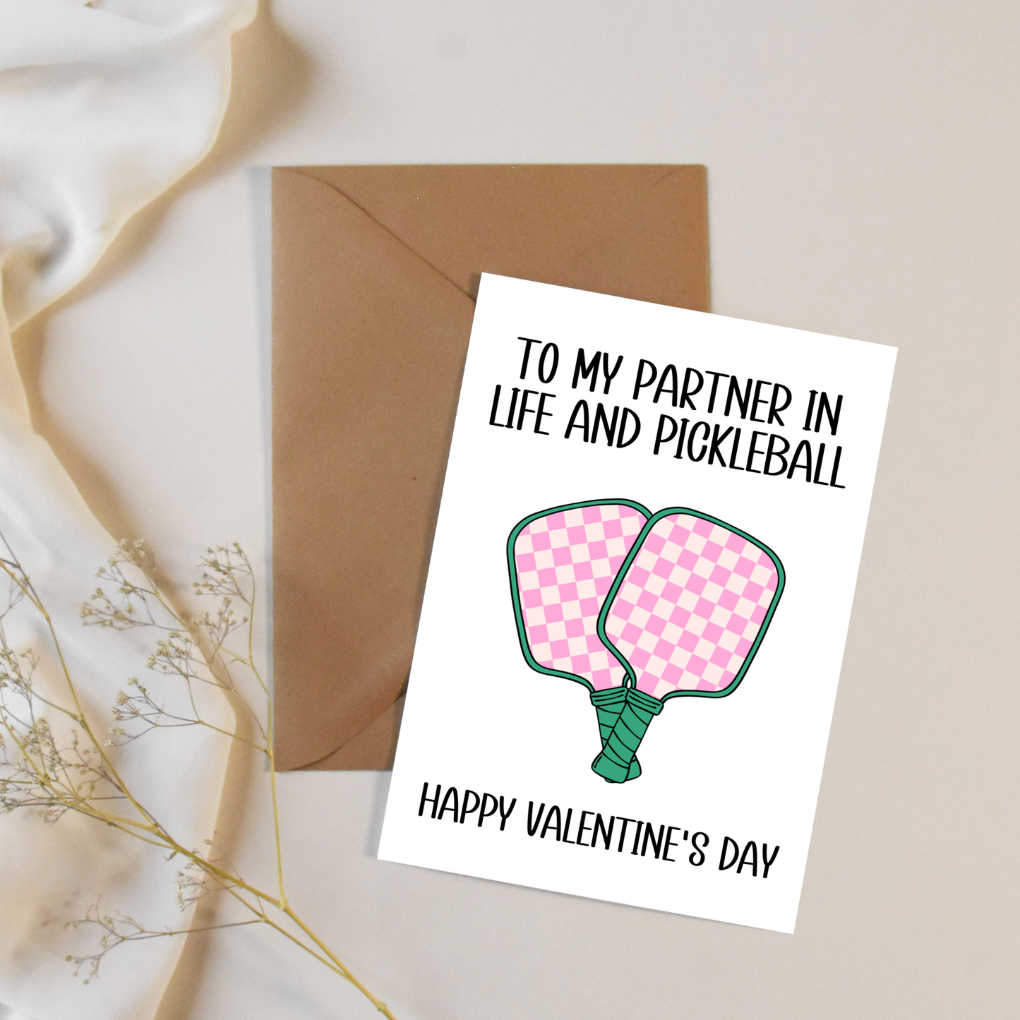 Pickleball Valentine's Day Card