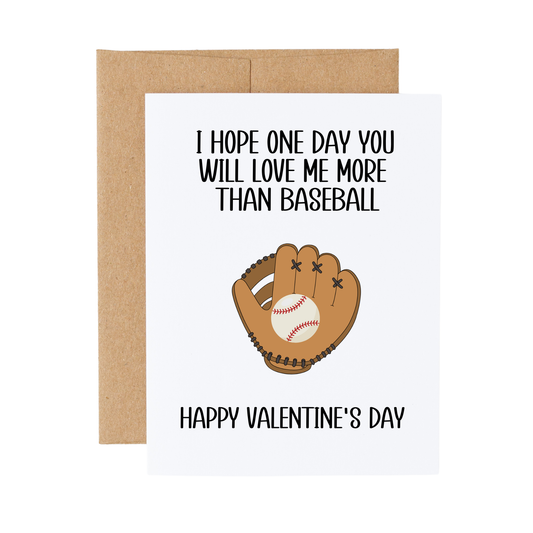 Baseball Valentine's Day Card