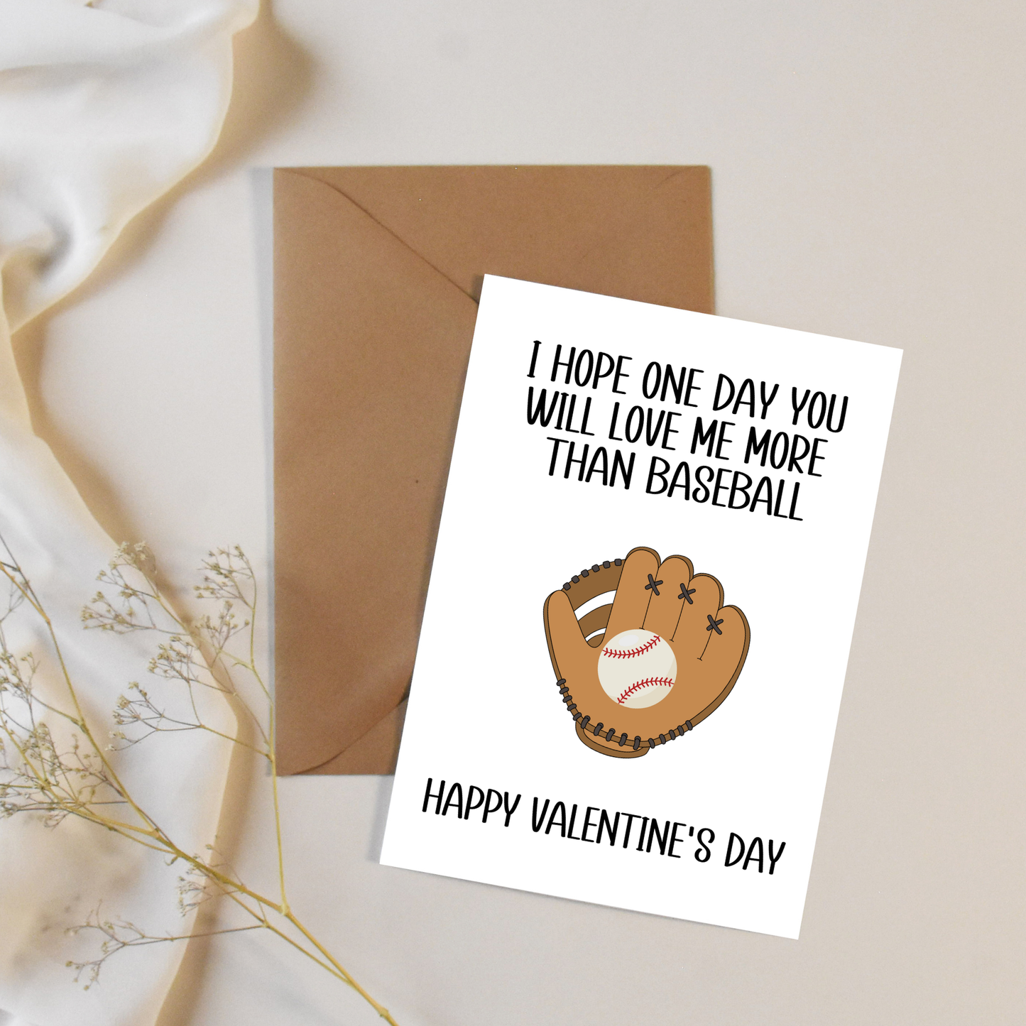 Baseball Valentine's Day Card