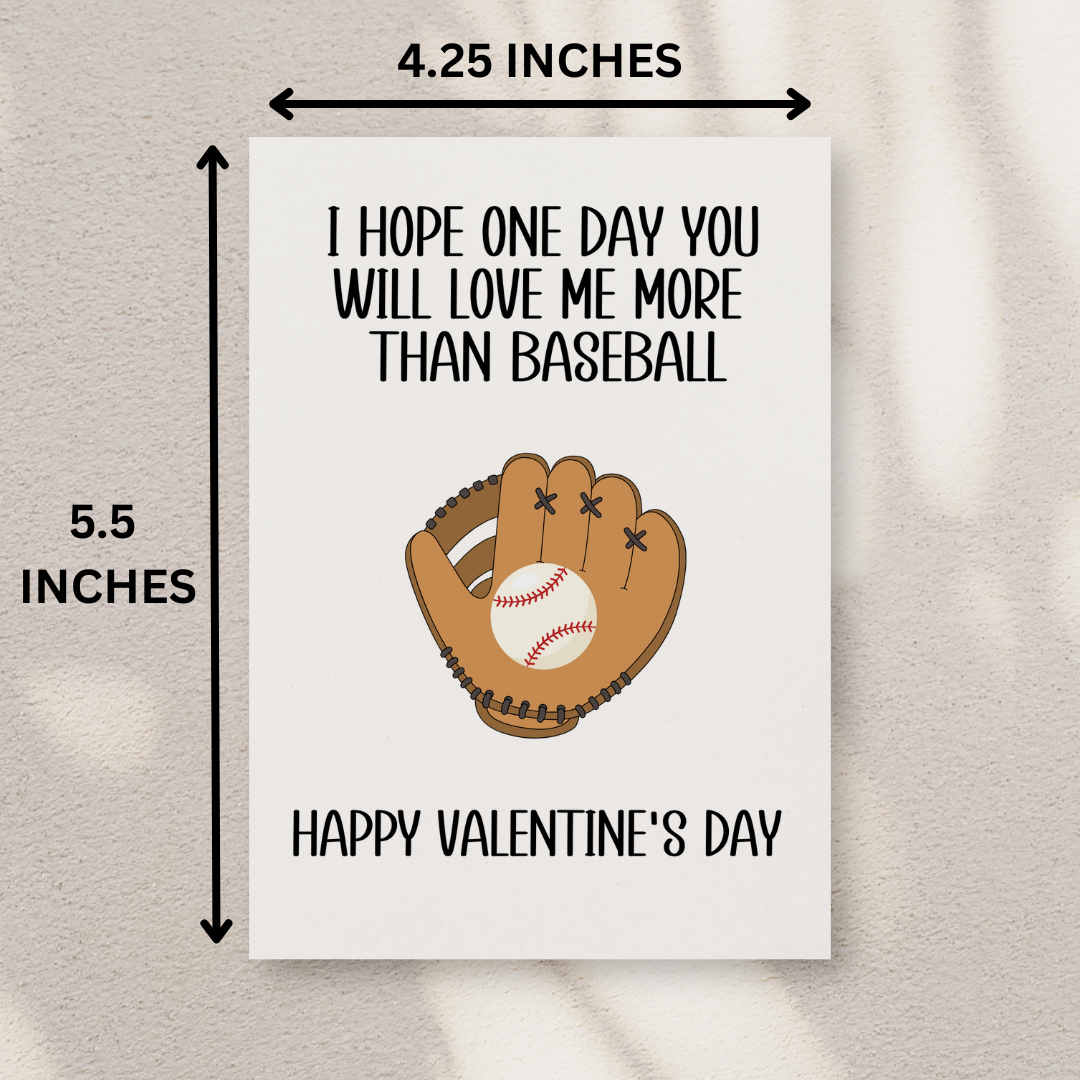 Baseball Valentine's Day Card
