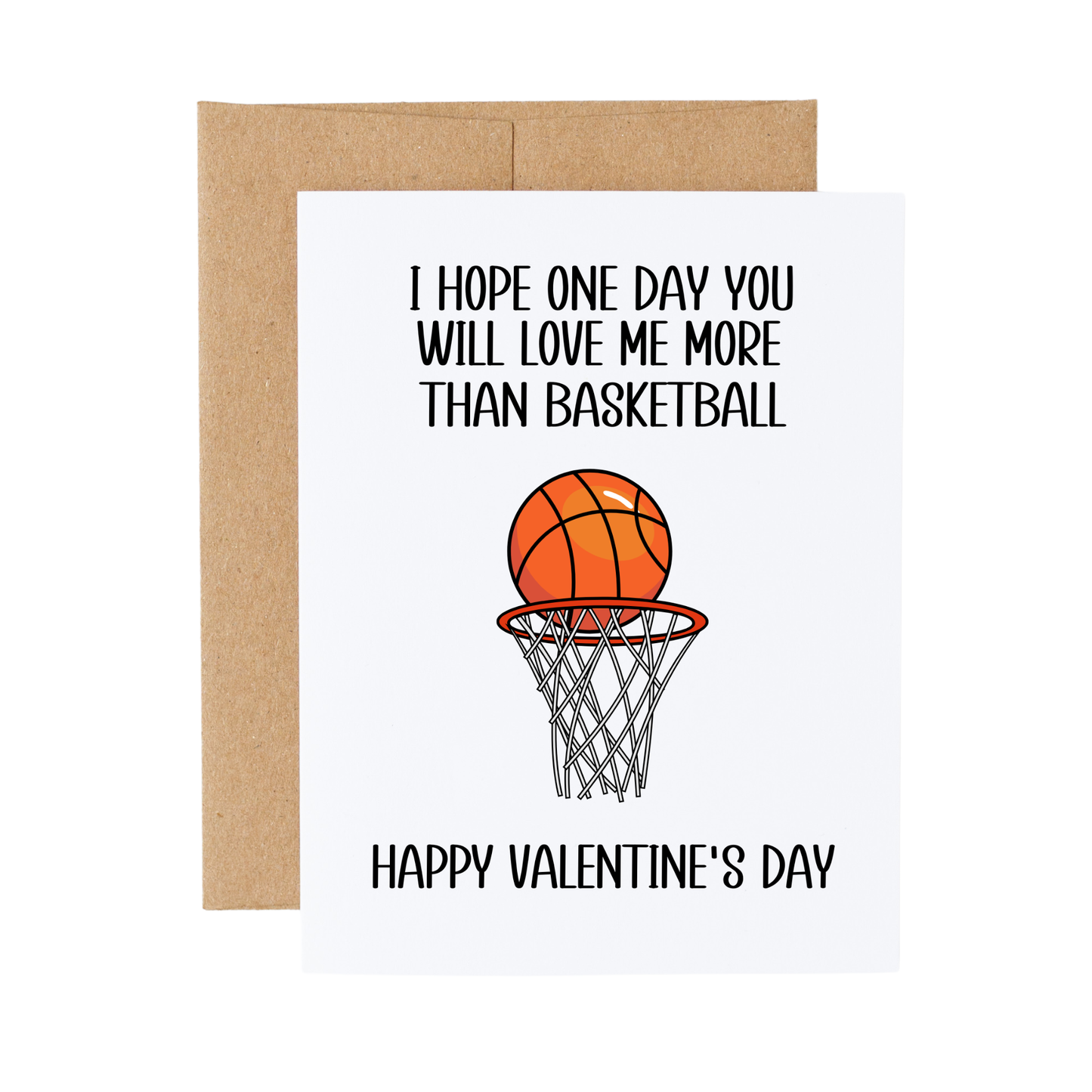 Basketball Valentine's Day Card