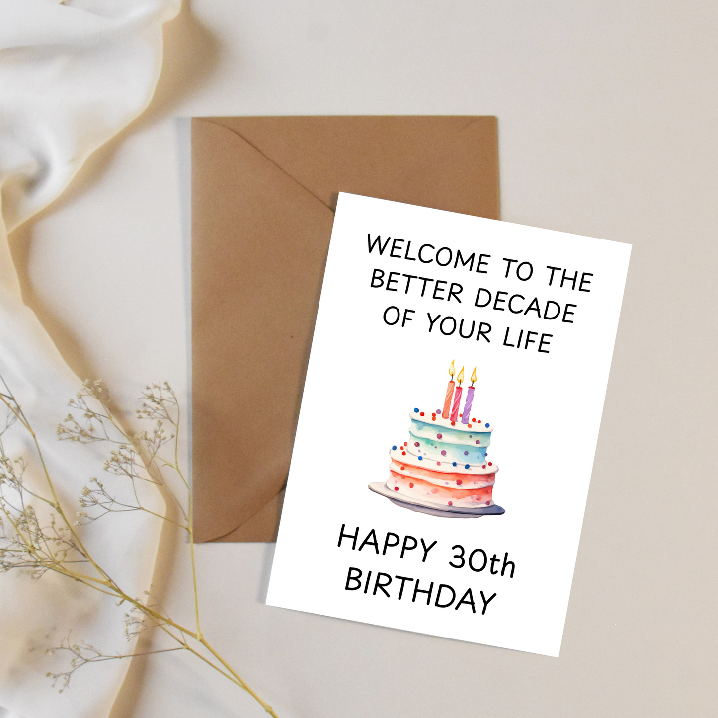 Funny 30th Birthday Card