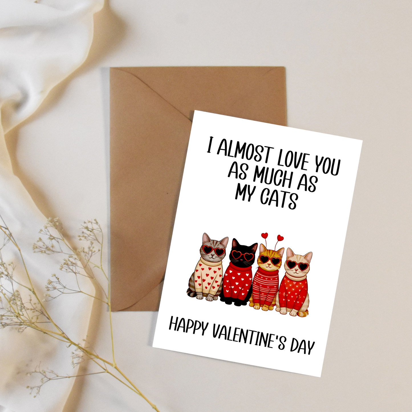 Cat Lover Valentine's Day Card