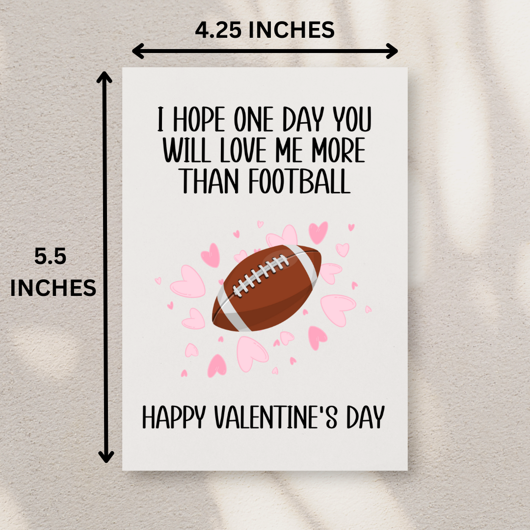 American Football Valentine's Day Card