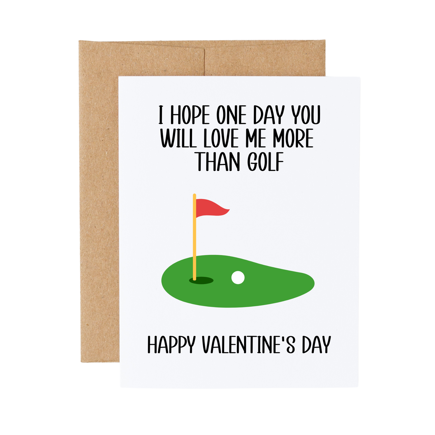 Golf Valentine's Day Card