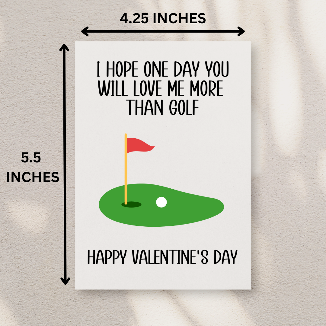 Golf Valentine's Day Card