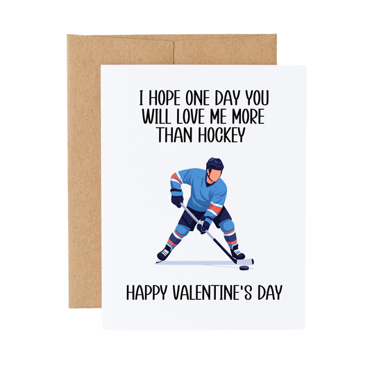 Hockey Valentine's Day Card