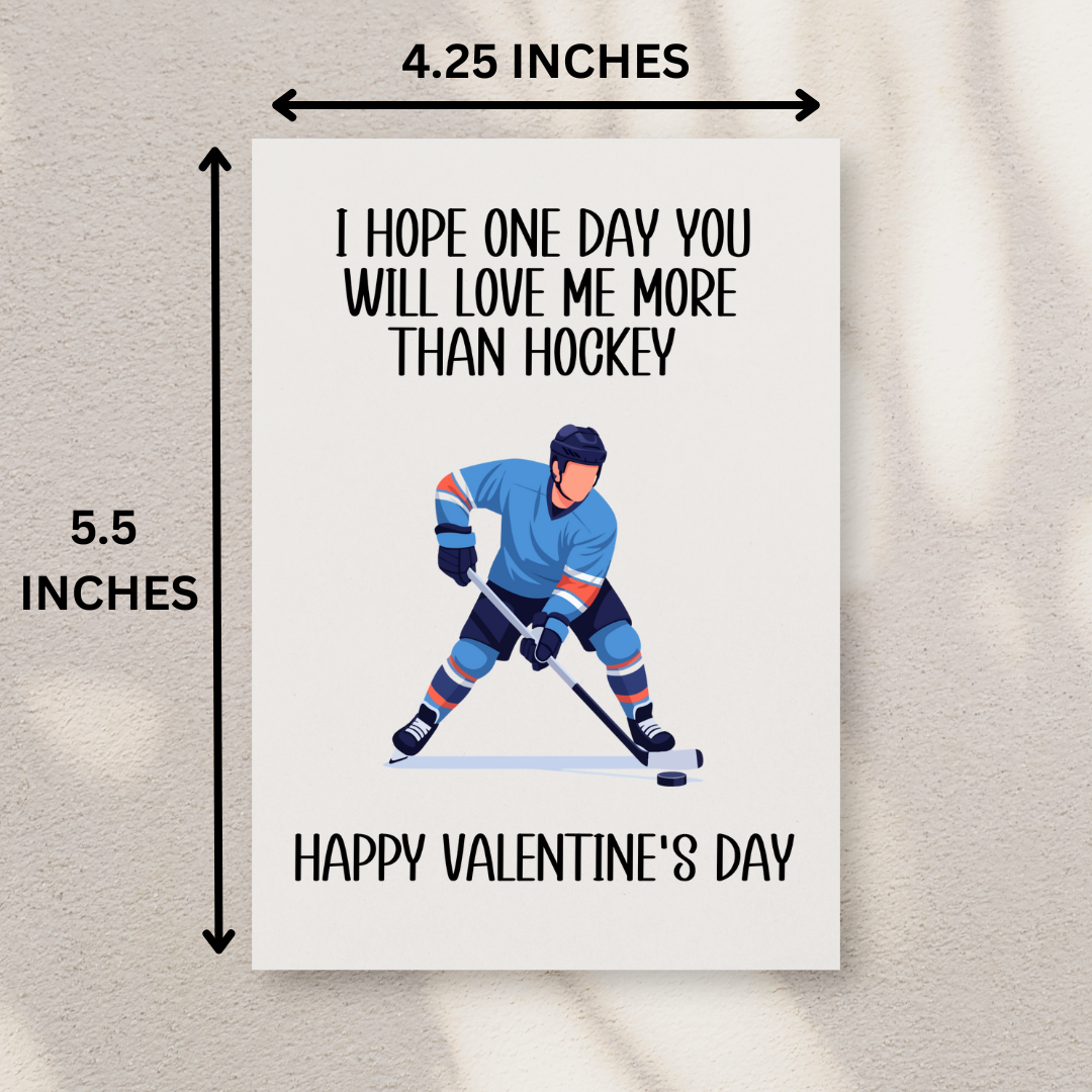 Hockey Valentine's Day Card