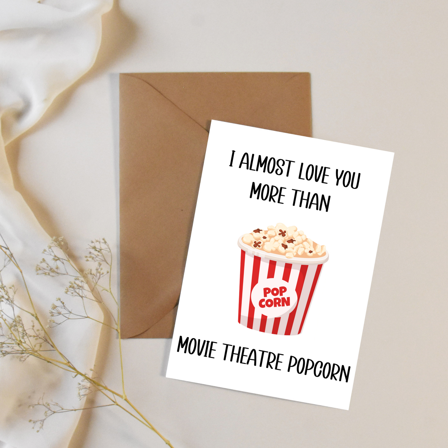 Movie Theatre Popcorn Card