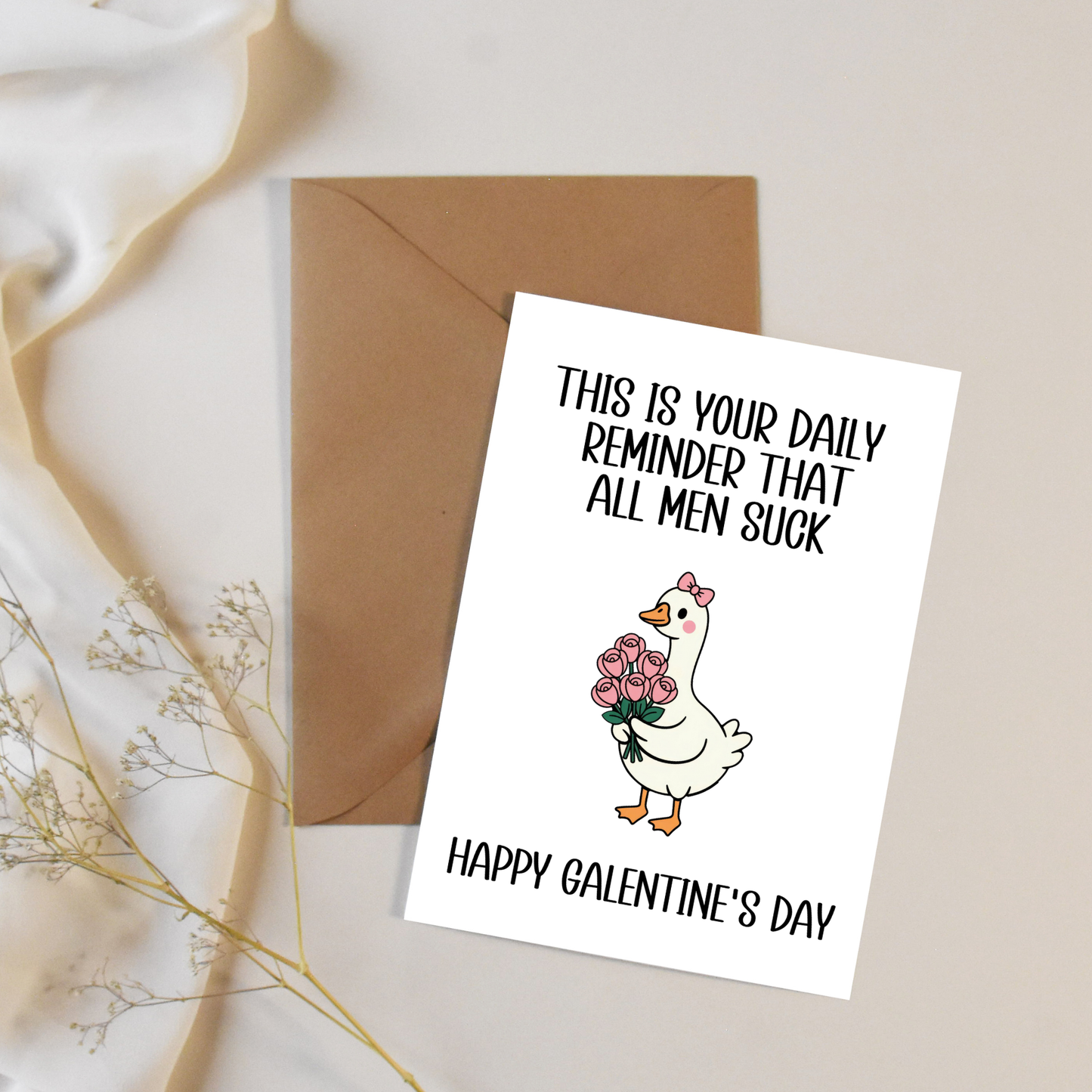 All Men Suck Galentines Card