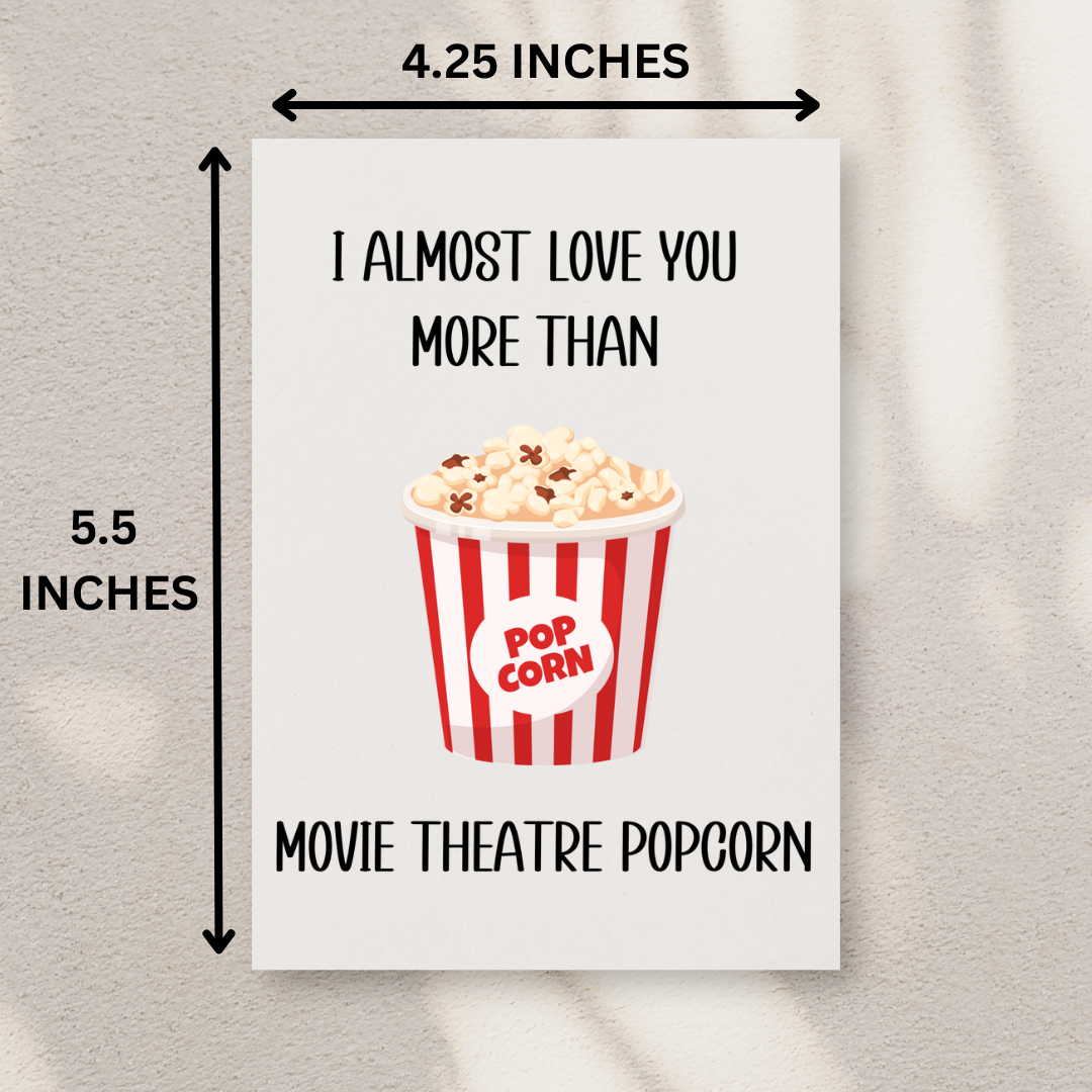 Movie Theatre Popcorn Card