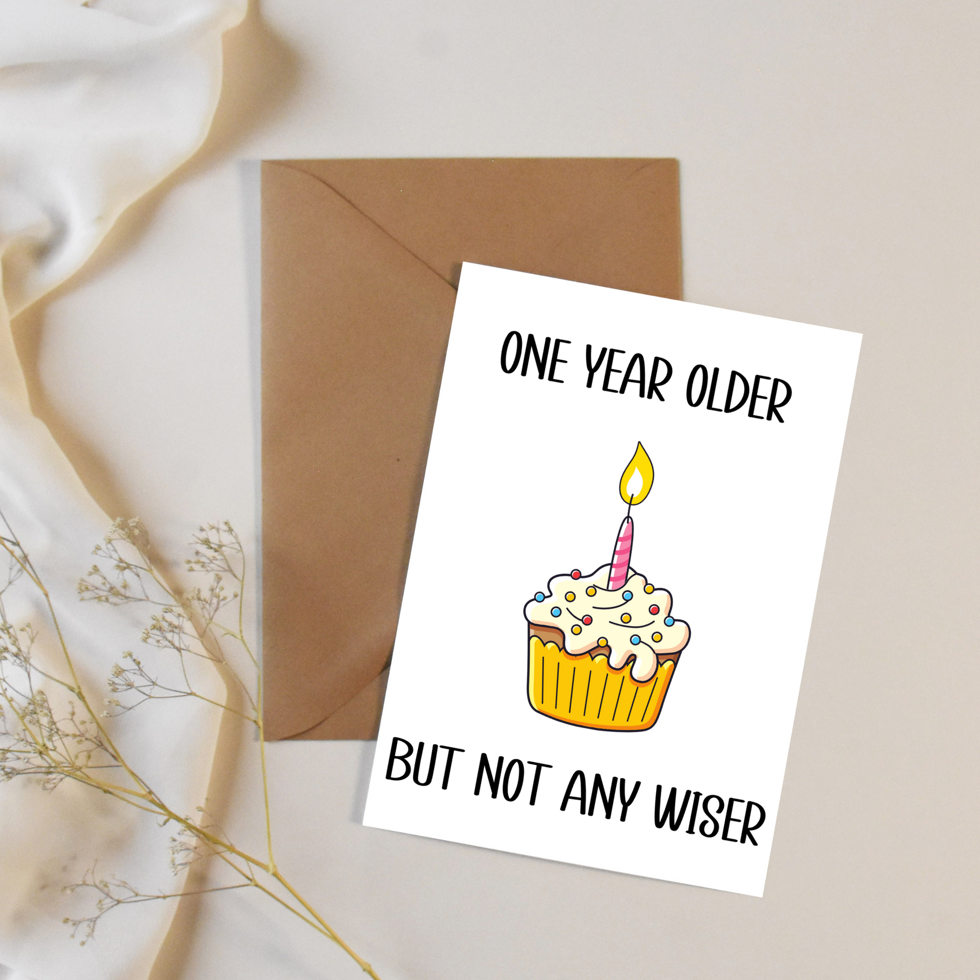 Sarcastic Birthday Card Mockup