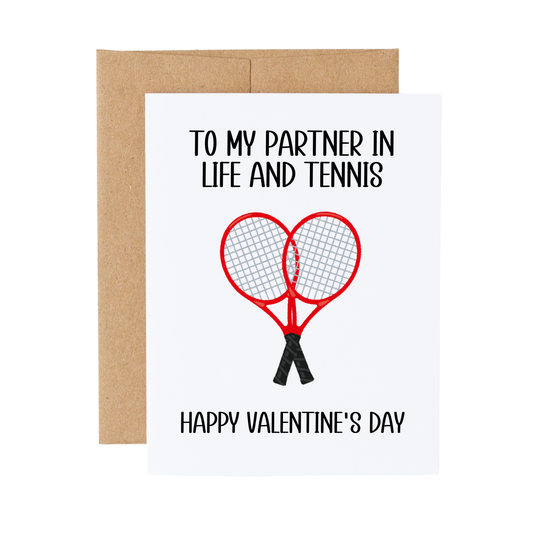 Tennis Valentine's Day Card