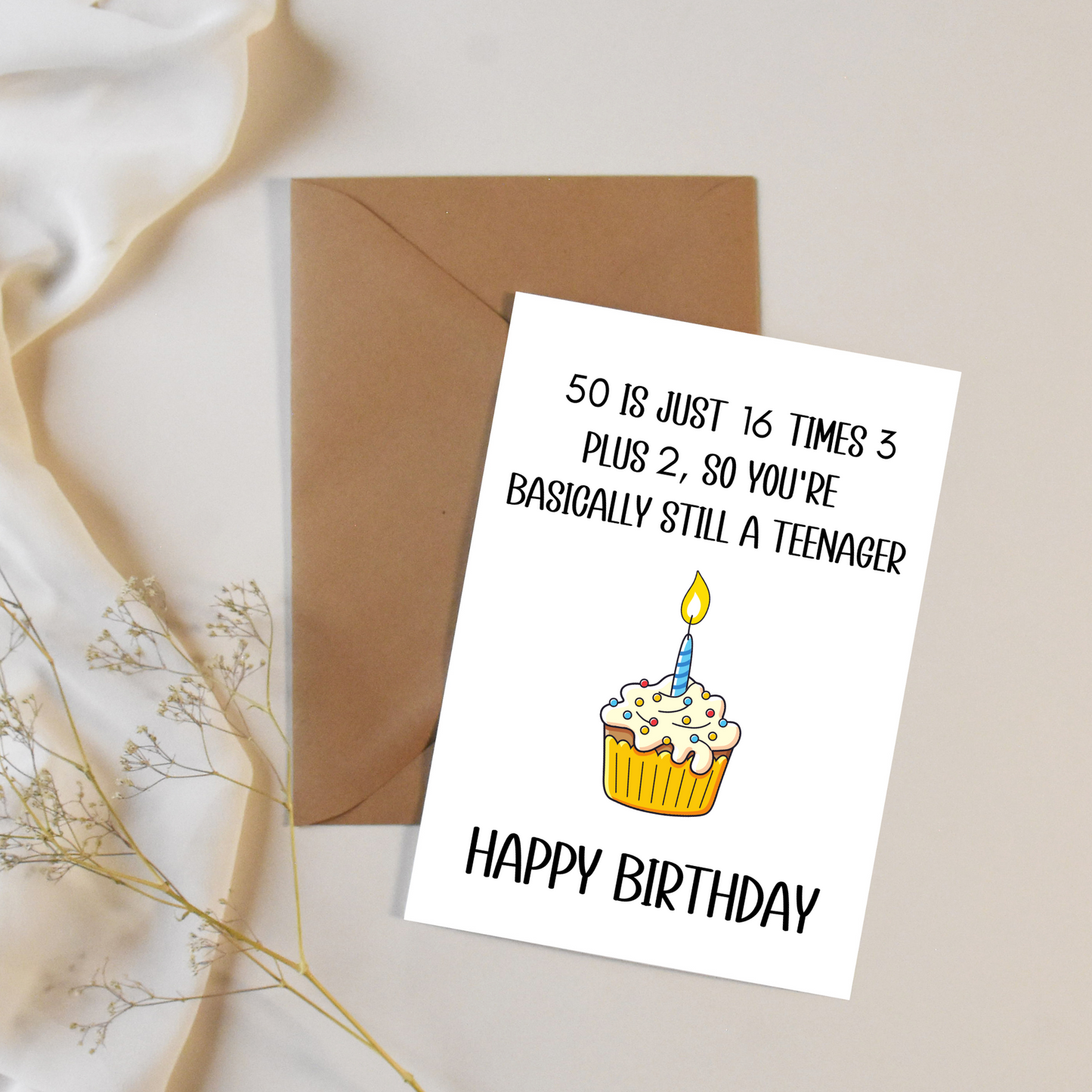 Funny 50th Birthday Card