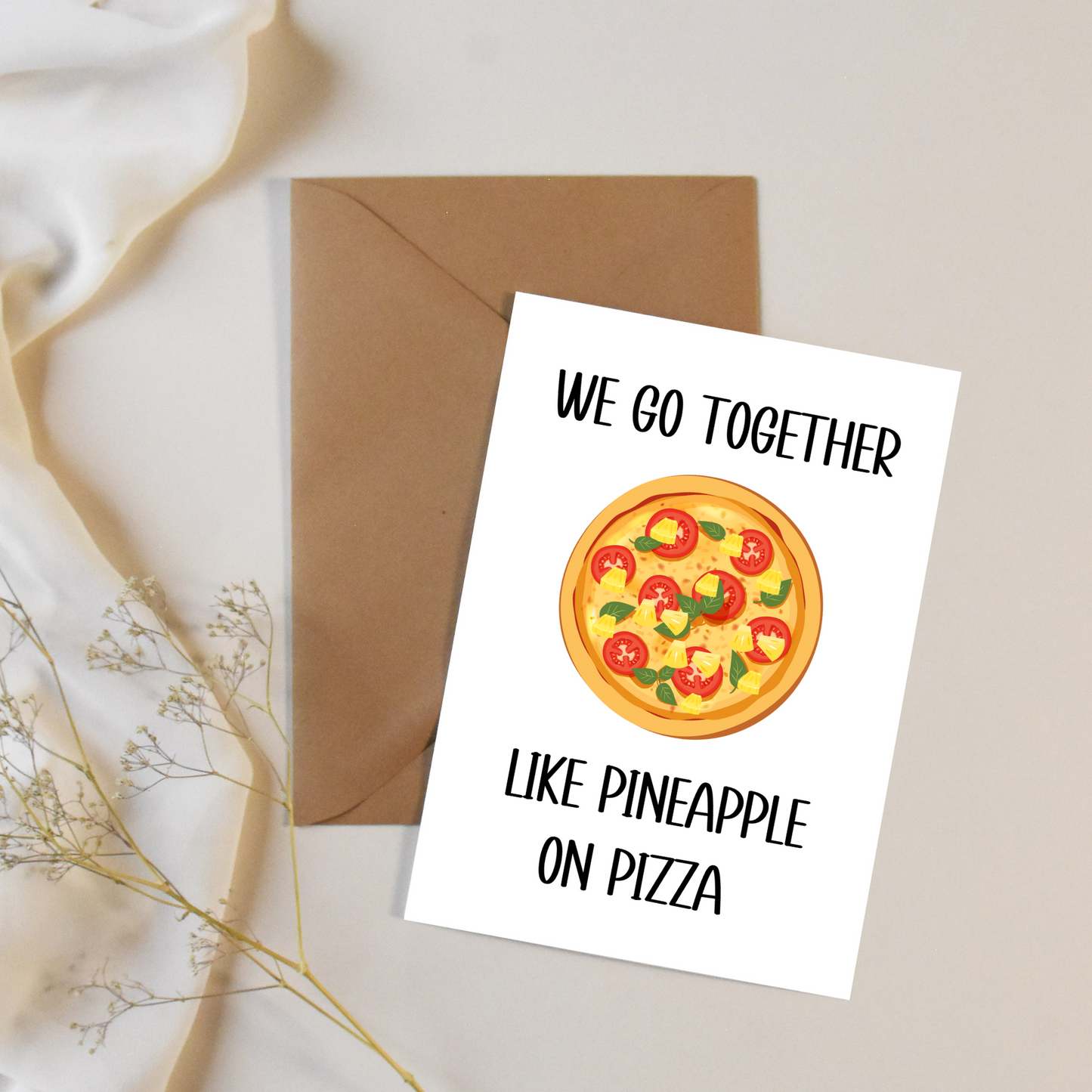 Pineapple On Pizza Card