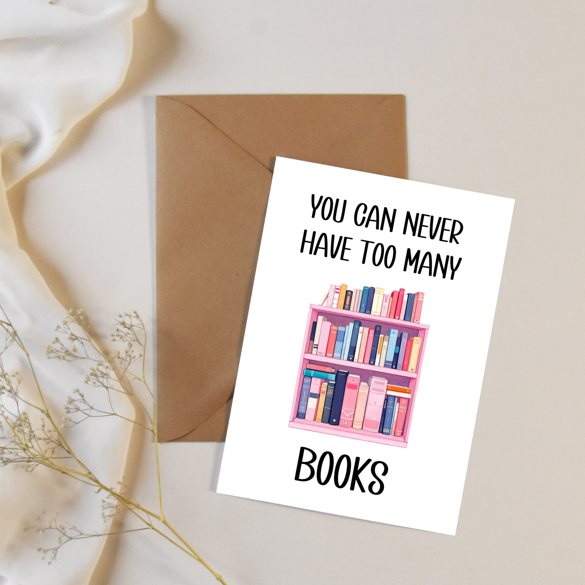 book lover card mockup